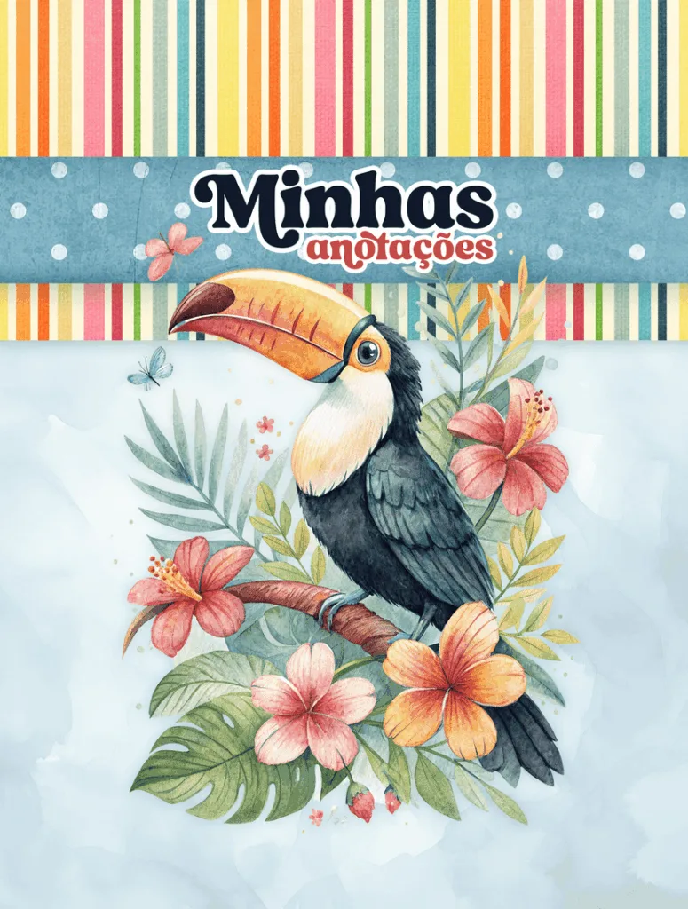 Capa do bloquinho A6 coleção Tucano