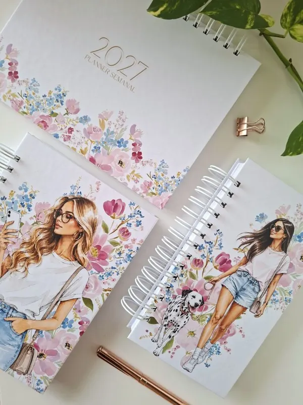 Planner semanal 2027 floral